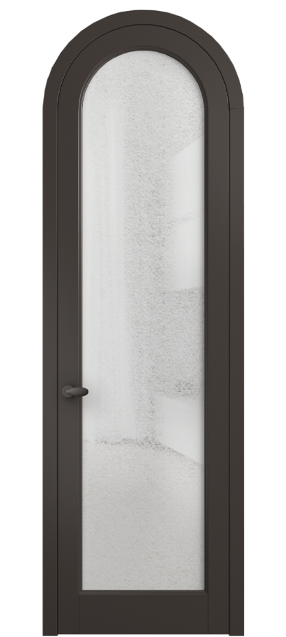 Межкомнатная дверь Палаццо 6814 Матовый антрацит Фактурное стекло "Лёд", триплекс Цена 991562 ₸ | Volhovec