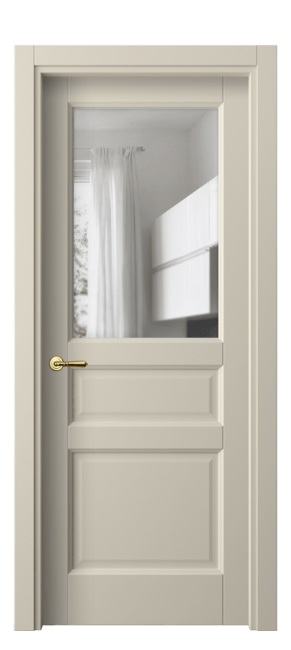 Межкомнатная дверь Galant// 1432 Матовый бежево-серый Прозрачное стекло Цена 245600 ₸ | Volhovec