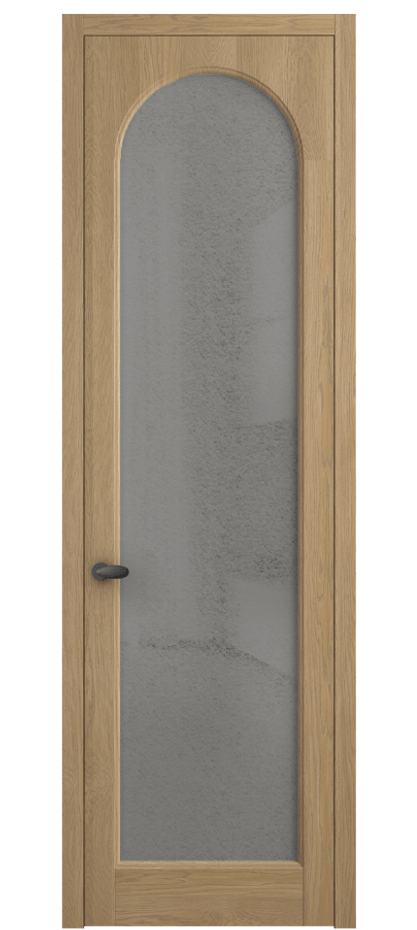 Межкомнатная дверь Палаццо 6804 Дуб соломенный матовый Фактурное серое стекло "Лёд", триплекс Цена 1165971 ₸ | Volhovec