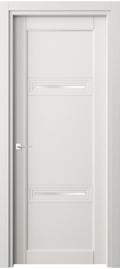 Межкомнатная дверь Ego 6113 Дуб пудровый белый Сатинированное стекло Цена 789350 ₸ | Volhovec