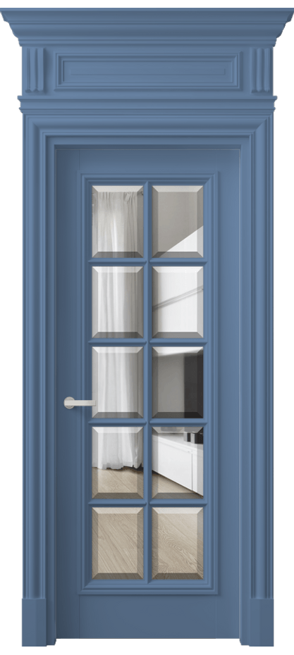 Межкомнатная дверь Antique 7310 Бук белоснежный Прозрачное стекло с фацетом, 6 мм Цена 1119900 ₸ | Volhovec