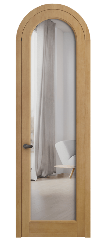 Межкомнатная дверь Палаццо 6814 Бук натуральный матовый Двустороннее зеркало, триплекс Цена 1313467 ₸ | Volhovec