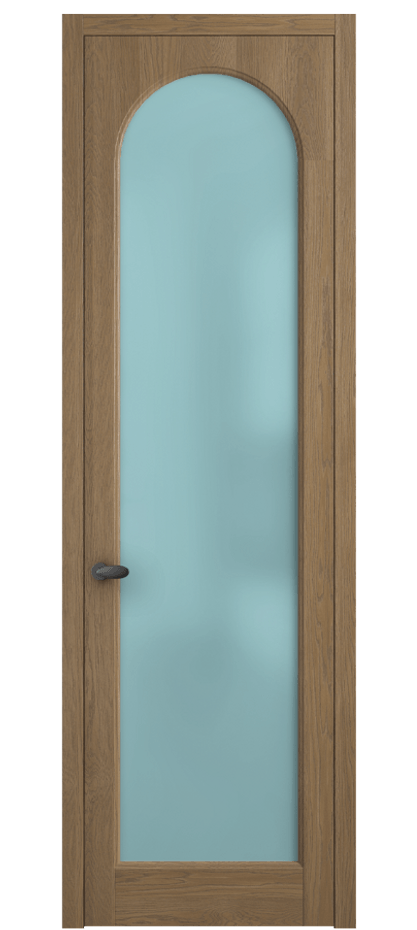 Межкомнатная дверь Palazzo 6804 Дуб мускатный матовый Сатинированное голубое стекло, триплекс Цена 924900 ₸ | Volhovec
