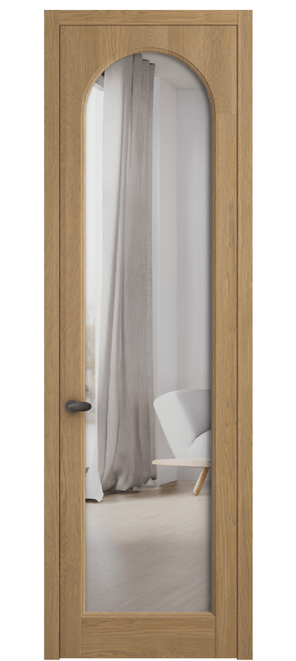 Межкомнатная дверь Палаццо 6804 Дуб пшеничный матовый Двустороннее зеркало, триплекс Цена 1168239 ₸ | Volhovec