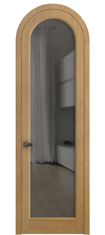 Межкомнатная дверь Палаццо 6814 Бук натуральный матовый Прозрачное серое стекло, триплекс Цена 1325563 ₸ | Volhovec