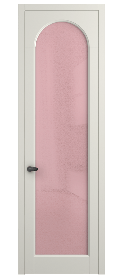 Межкомнатная дверь Палаццо 6804 Матовый жемчужный Фактурное розовое стекло "Лёд", триплекс Цена 778899 ₸ | Volhovec