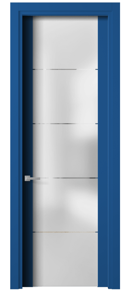 Межкомнатная дверь Planum 4114 Матовый белоснежный Сатинированное стекло с гравировкой «КВАДРО», триплекс Цена 487300 ₸ | Volhovec