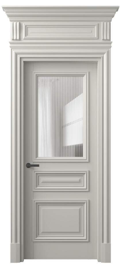 Межкомнатная дверь Antique 7304 Бук тёплый серый Рифлёное стекло "Moru", триплекс, 8 мм Цена 804850 ₸ | Volhovec