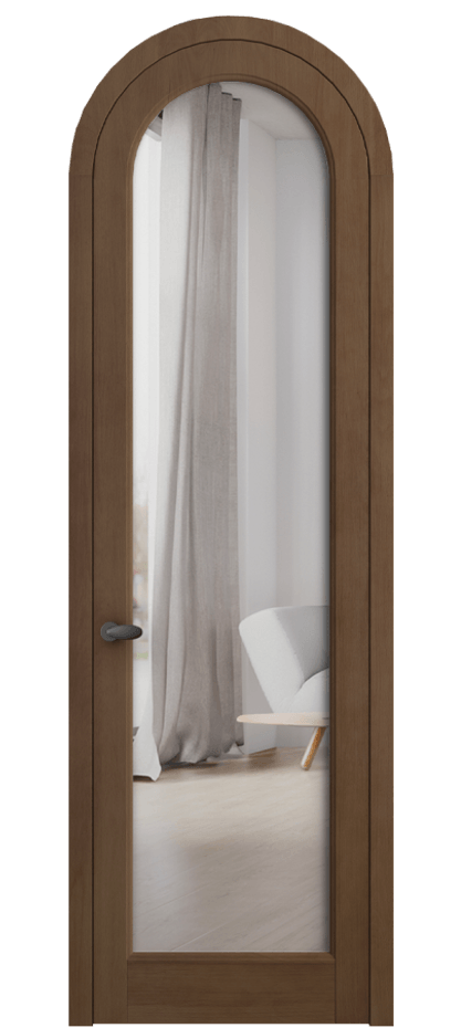 Межкомнатная дверь Палаццо 6814 Бук тёмный матовый Двустороннее зеркало, триплекс Цена 1313467 ₸ | Volhovec