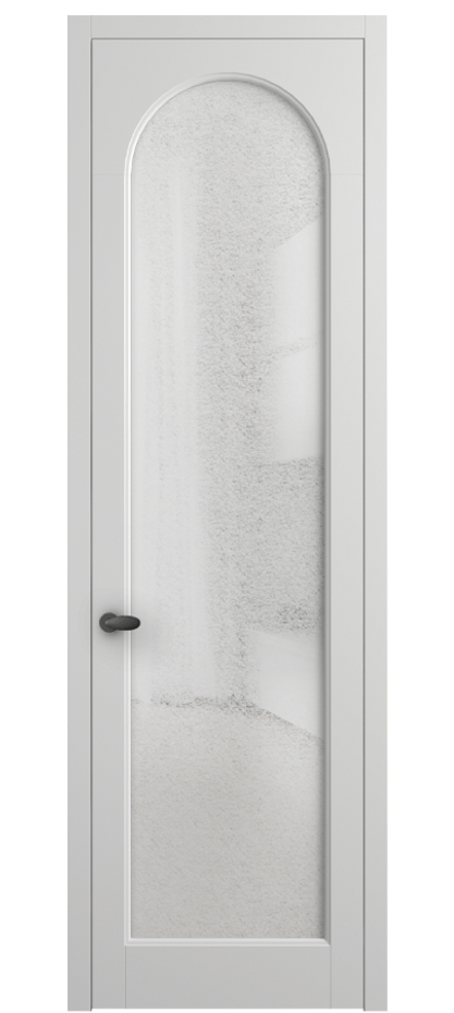 Межкомнатная дверь Палаццо 6804 Матовый белоснежный Фактурное стекло "Лёд", триплекс Цена 778899 ₸ | Volhovec