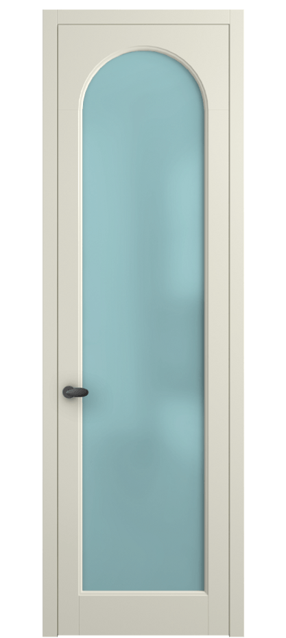 Межкомнатная дверь Palazzo 6804 Матовый молочно-белый Сатинированное голубое стекло, триплекс Цена 605500 ₸ | Volhovec