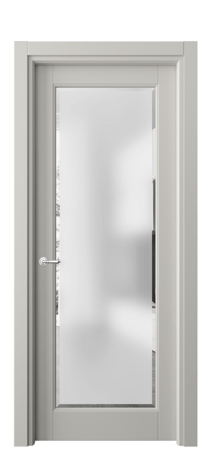 Межкомнатная дверь Toscana Litera 6300 Бук тёплый серый Сатинированное стекло с фацетом Цена 85360 ₸ | Volhovec