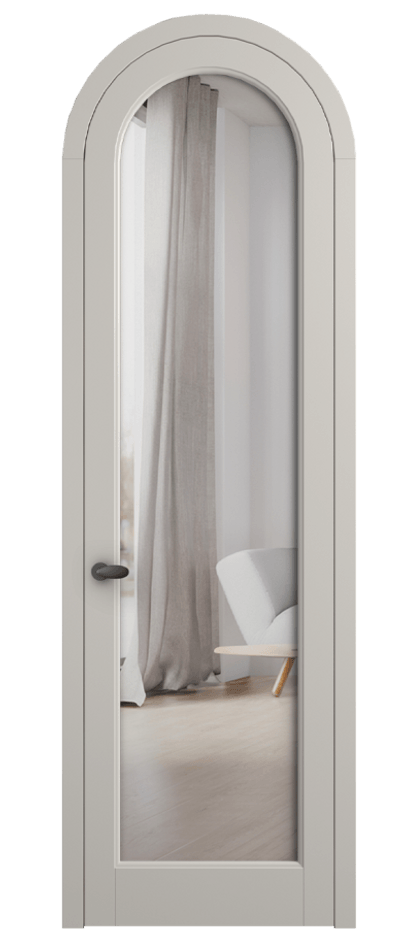 Межкомнатная дверь Палаццо 6814 Матовый облачно-серый Двустороннее зеркало, триплекс Цена 961322 ₸ | Volhovec