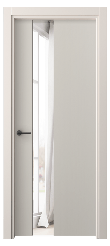 Межкомнатная дверь Freedom 4224 ПЭТ светло-серый Двустороннее зеркало, триплекс Цена 202200 ₸ | Volhovec