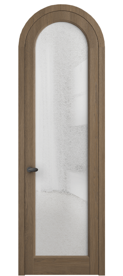 Межкомнатная дверь Palazzo 6814 Дуб джутовый матовый Фактурное стекло "Лёд", триплекс Цена 1325100 ₸ | Volhovec