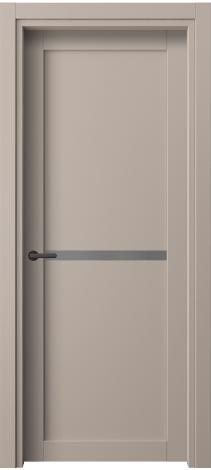 Межкомнатная дверь Нео 2112 ПЭТ серо-коричневый  Сатинированное серое стекло, триплекс Цена 201844 ₸ | Volhovec