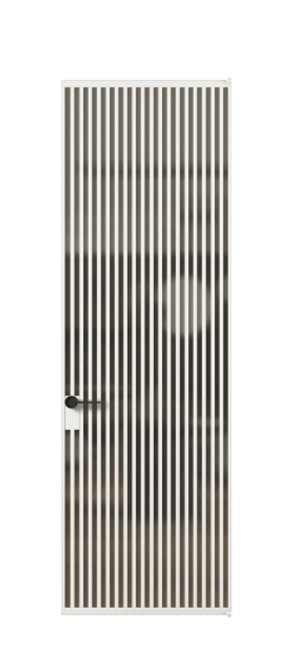 Алюминиевая дверь АЛПЛ040.06 Алюминий белоснежный Сатинированное бронзовое стекло, триплекс Цена 1201760  | Volhovec