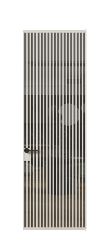 Алюминиевая дверь АЛПЛ040.06 Алюминий облачно-серый Прозрачное серое стекло, триплекс Цена 1743865  | Volhovec