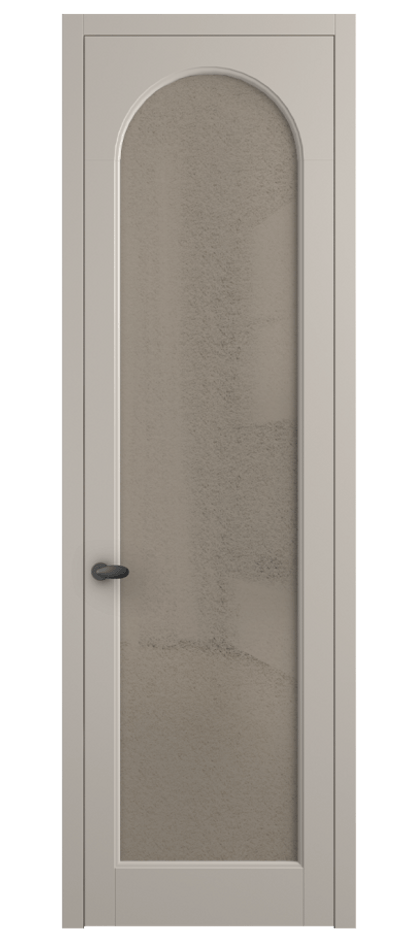 Межкомнатная дверь Палаццо 6804 Матовый светло-бежевый Фактурное бронзовое стекло "Лёд", триплекс Цена 778899 ₸ | Volhovec