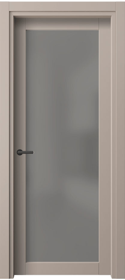 Межкомнатная дверь Нео 2102 ПЭТ серо-коричневый  Сатинированное серое стекло, триплекс Цена 86940 ₸ | Volhovec