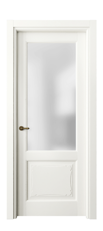 Межкомнатная дверь Тоскана Элегантэ 6322 Матовый жемчужный Сатинированное стекло Цена 718948 ₸ | Volhovec