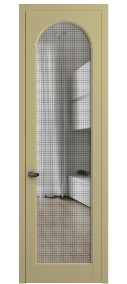 Межкомнатная дверь Palazzo 6804 Матовый белоснежный Mesh silver Цена 789500 ₸ | Volhovec