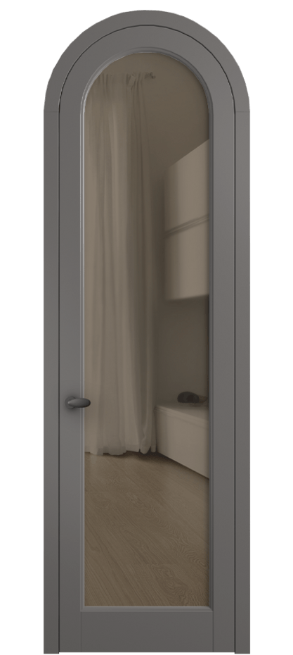 Межкомнатная дверь Палаццо 6814 Матовый классический серый Прозрачное бронзовое стекло, триплекс Цена 946202 ₸ | Volhovec