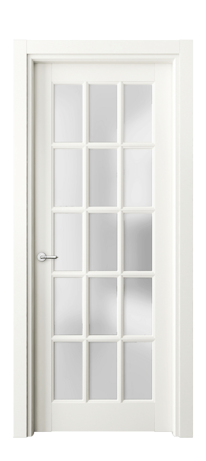 Межкомнатная дверь Тоскана Грильято 6311 Матовый жемчужный Сатинированное стекло Цена 845956 ₸ | Volhovec