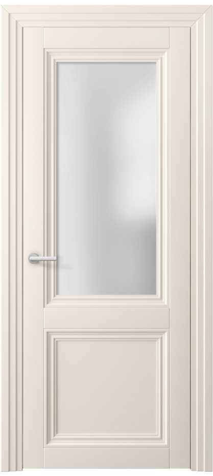 Дверь межкомнатная Centro// 2524 ПЭТ кремово-белый Сатинированное стекло Каскадный наличник ПЭКБ Цена 275800 ₸ Наличники уже входят в базовый комплект. Фабрика дверей Волховец 8 (800) 551 43 19 Межкомнатная дверь Centro// 2524 ПЭТ кремово-белый Сатинированное стекло Цена 275800 ₸ | Volhovec