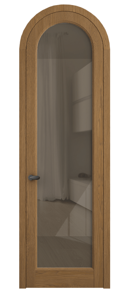 Межкомнатная дверь Палаццо 6814 Дуб пряный матовый Рефлективное бронзовое стекло "Stopsol", калёное Цена 1620478 ₸ | Volhovec