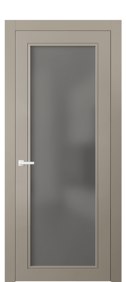 Дверь межкомнатная Neo Classic 8000 Матовый бисквитный Сатинированное серое стекло, триплекс Гладкий компланарный наличник МБСК Цена 466120 ₸ Наличники уже входят в базовый комплект. Фабрика дверей Волховец 8 (800) 551 43 19 Межкомнатная дверь Neo Classic 8000 Матовый бисквитный Сатинированное серое стекло, триплекс Цена 466120 ₸ | Volhovec