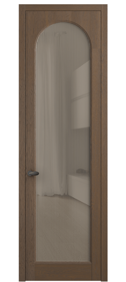 Межкомнатная дверь Палаццо 6804 Дуб туманный матовый Рифлёное бронзовое стекло "Дюна", триплекс Цена 1165971 ₸ | Volhovec