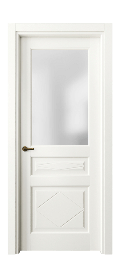 Межкомнатная дверь Тоскана Ромбо 6344 Матовый жемчужный Сатинированное стекло Цена 747676 ₸ | Volhovec