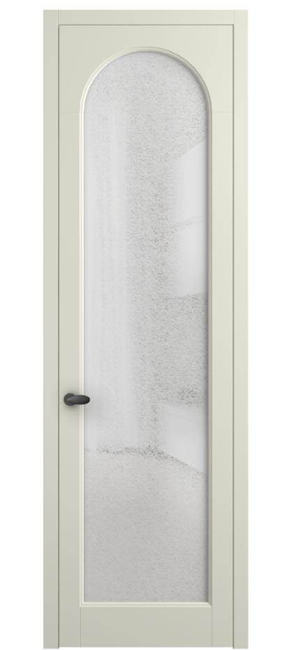 Межкомнатная дверь Палаццо 6804 Матовый молочно-белый Фактурное стекло "Лёд", триплекс Цена 778899 ₸ | Volhovec