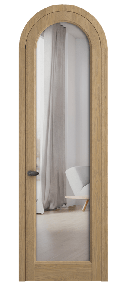 Межкомнатная дверь Палаццо 6814 Дуб соломенный матовый Двустороннее зеркало, триплекс Цена 1575118 ₸ | Volhovec