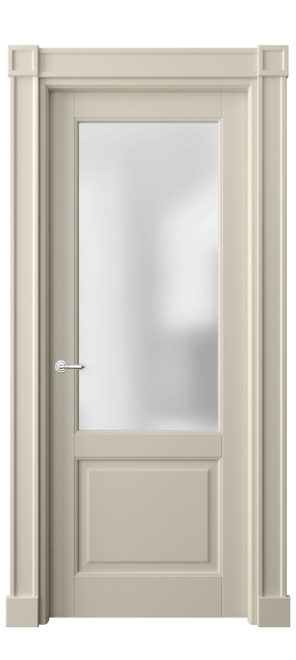 Межкомнатная дверь Тоскана Плано 6302 Матовый бежево-серый Сатинированное стекло Цена 964951 ₸ | Volhovec