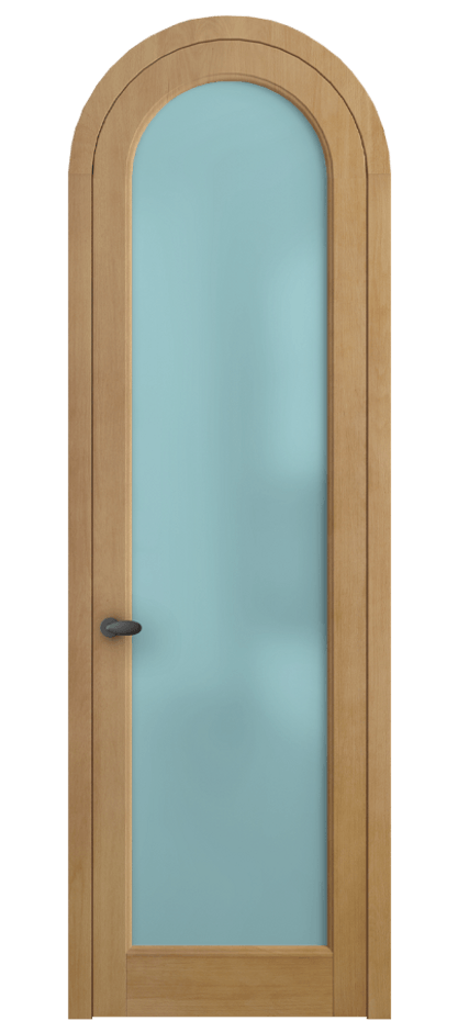 Межкомнатная дверь Palazzo 6814 Бук натуральный матовый Сатинированное голубое стекло, триплекс Цена 1071700 ₸ | Volhovec