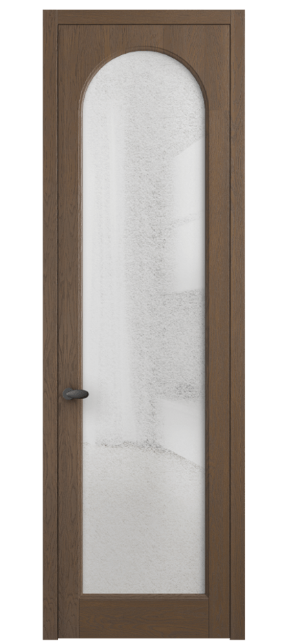 Межкомнатная дверь Palazzo 6804 Дуб туманный матовый Фактурное стекло "Лёд", триплекс Цена 962400 ₸ | Volhovec