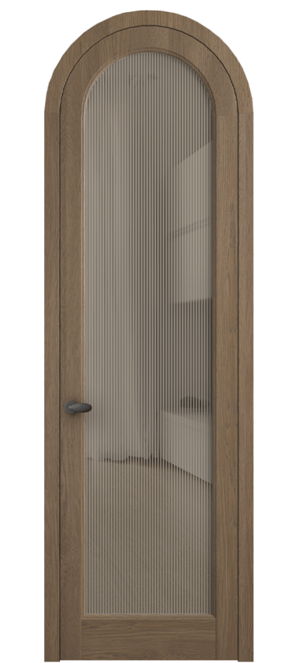 Межкомнатная дверь Палаццо 6814 Дуб джутовый матовый Рифлёное бронзовое стекло "Дюна", триплекс Цена 1637866 ₸ | Volhovec