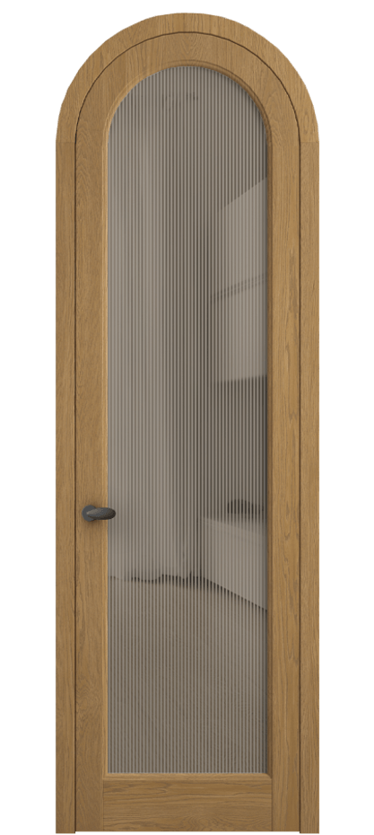 Межкомнатная дверь Палаццо 6814 Дуб солнечный матовый Рифлёное бронзовое стекло "Дюна", триплекс Цена 1605358 ₸ | Volhovec