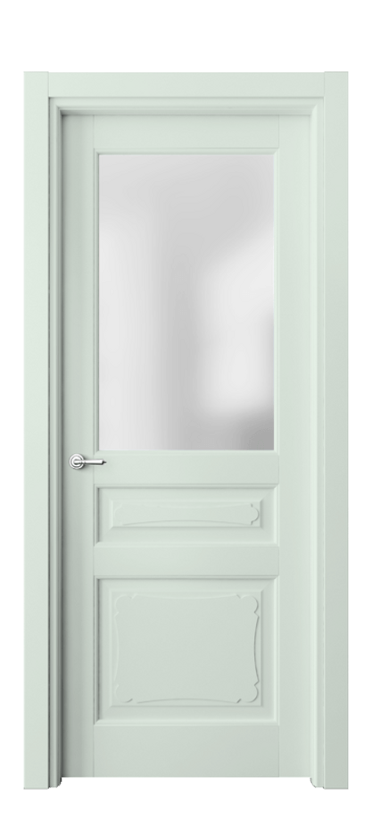Межкомнатная дверь Тоскана Элегантэ 6324 Матовый белоснежный Сатинированное стекло Цена 971982 ₸ | Volhovec