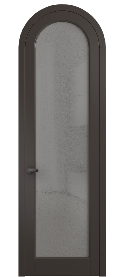 Межкомнатная дверь Палаццо 6814 Матовый антрацит Фактурное серое стекло "Лёд", триплекс Цена 991562 ₸ | Volhovec