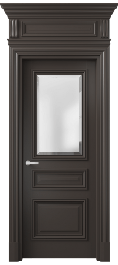 Межкомнатная дверь Антик 7304 Матовый антрацит Сатинированное стекло с фацетом Цена 1227056 ₸ | Volhovec