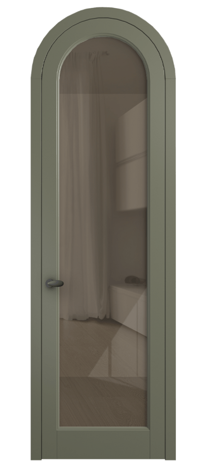 Межкомнатная дверь Палаццо 6814 Матовый оливковый тёмный Рефлективное бронзовое стекло "Стопсол", калёное Цена 1006682 ₸ | Volhovec