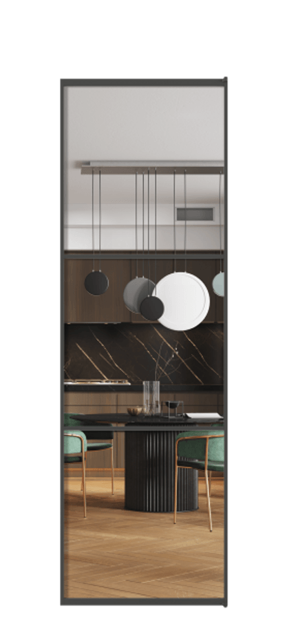 Алюминиевая дверь АЛПЛ040.03  Прозрачное стекло "Кристал Вижн", калёное Цена 1054847  | Volhovec