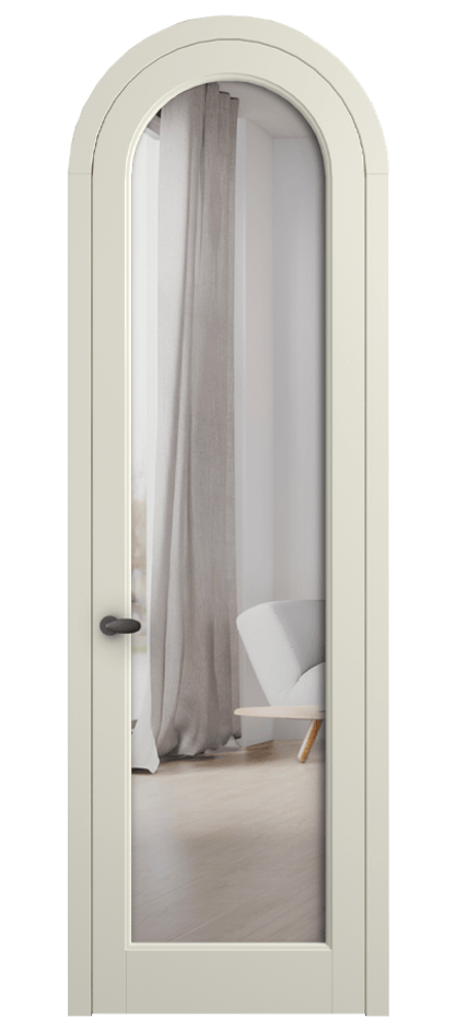 Межкомнатная дверь Палаццо 6814 Матовый молочно-белый Двустороннее зеркало, триплекс Цена 961322 ₸ | Volhovec