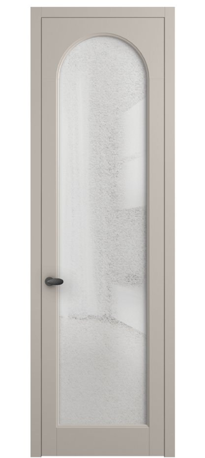 Межкомнатная дверь Палаццо 6804 Матовый светло-бежевый Фактурное стекло "Лёд", триплекс Цена 778899 ₸ | Volhovec