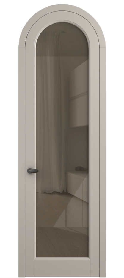 Межкомнатная дверь Палаццо 6814 Матовый светло-бежевый Рефлективное бронзовое стекло "Стопсол", калёное Цена 1006682 ₸ | Volhovec