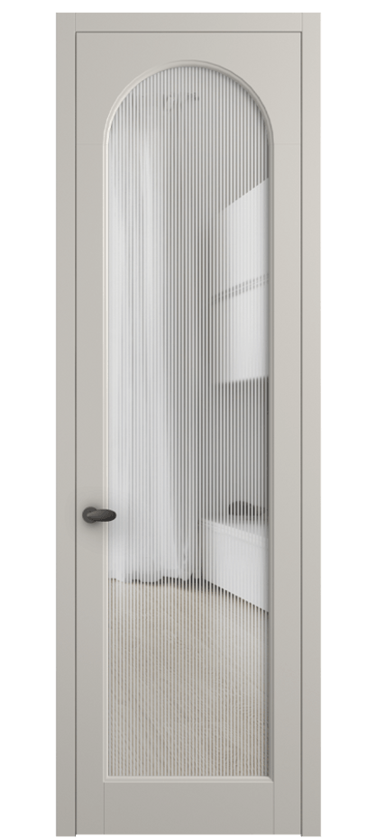 Межкомнатная дверь Palazzo 6804 Матовый облачно-серый Рифлёное стекло "Дюна", триплекс Цена 642900 ₸ | Volhovec