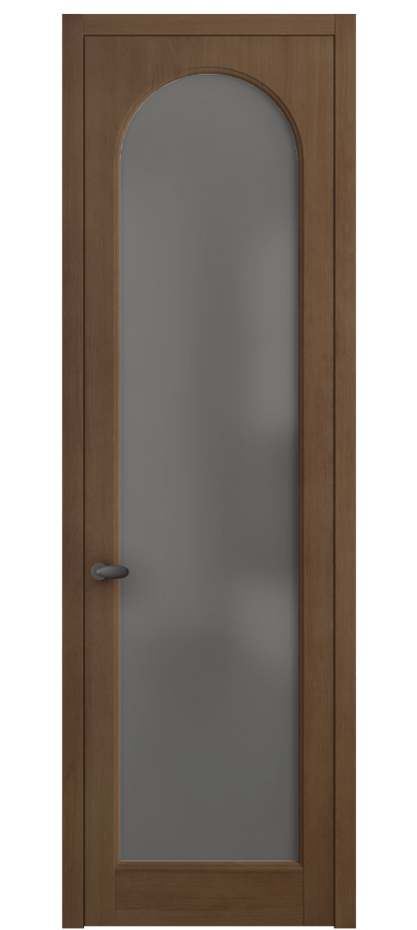 Межкомнатная дверь Palazzo 6804 Бук тёмный матовый Сатинированное серое стекло, триплекс Цена 756800 ₸ | Volhovec